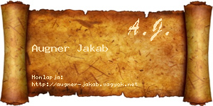 Augner Jakab névjegykártya