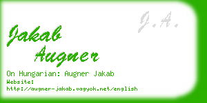 jakab augner business card